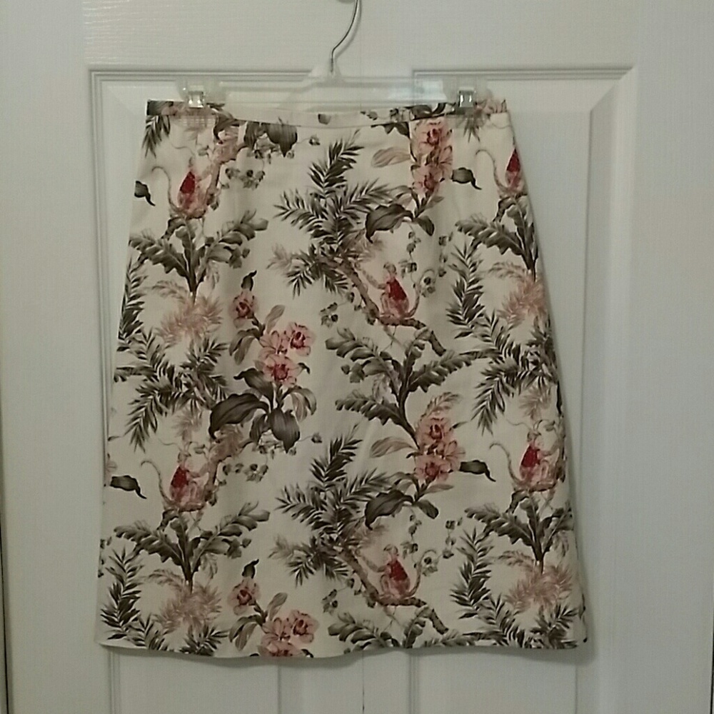 Talbots A Line Tropical Skirt